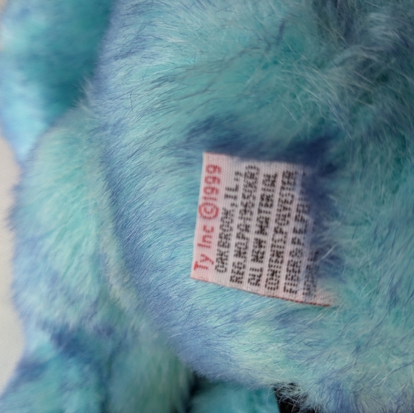 Ty 1999 Blue Teddy Bear Plush Stuffed Animal M-2 - Picture 6 of 11